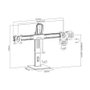 Aisens Soporte de Mesa Pro para 2 Monitores 17-27 Pulgadas, Negro